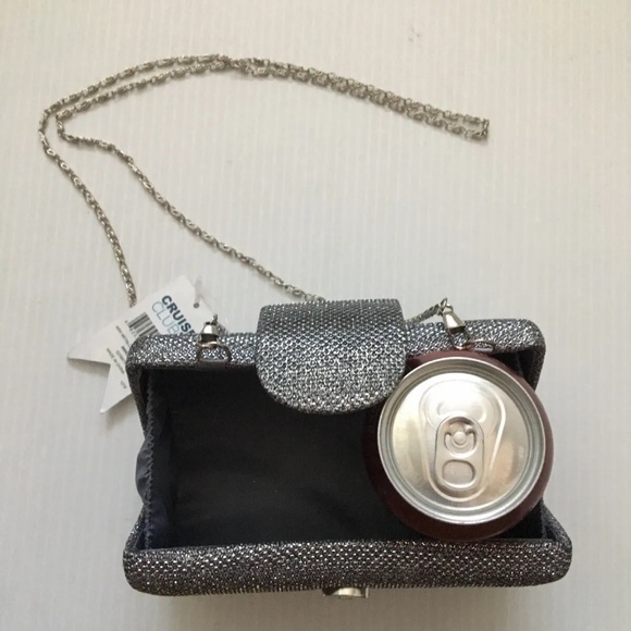 Cruise Club NWT Mini Metallic Chain CrossBody Evening Hard Shell Bag Purse - Picture 10 of 11